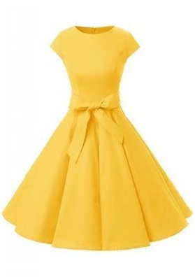 Yellow Vintage Cap Sleeves Party Kailey Cocktail Homecoming Dresses Dress Short CD4199