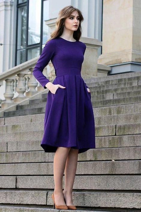 Homecoming Dresses Cocktail Alexia Purple Long Sleeves Boho Dress Dress CD4589