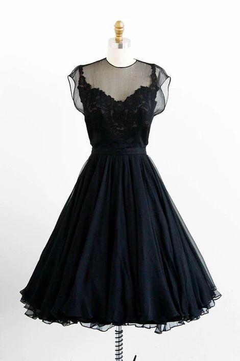 Black Lace Homecoming Dresses Lainey Cocktail Chiffon And Floral CD6898