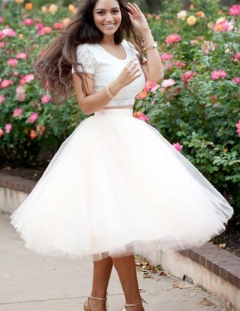 Custom Made Morden Short Two Pieces Shyann Ivory Homecoming Dresses Dresses For Cheap Dresses CD939