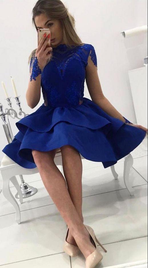 A-Line Bateau Dresses Long Sleeves Sherlyn Homecoming Dresses CD9553