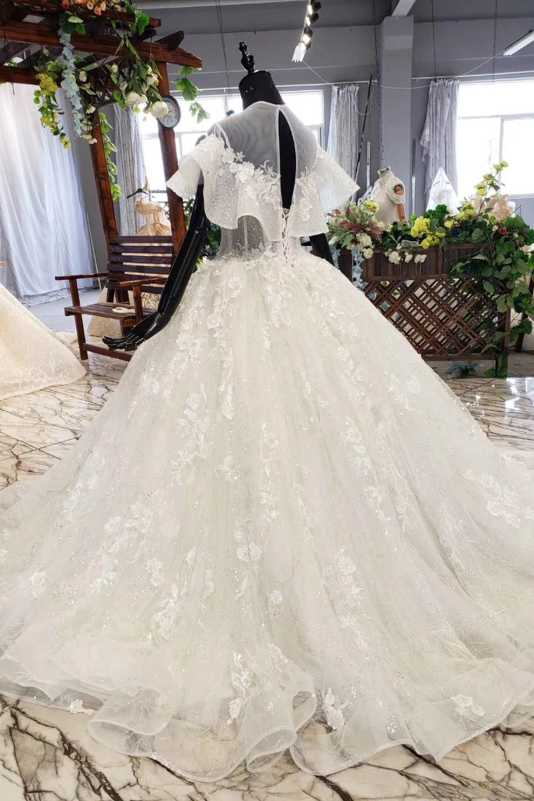 Gorgeous Ball Gown Big Wedding Dresses Princess Bridal Dress With SJSPRBJ5CLK