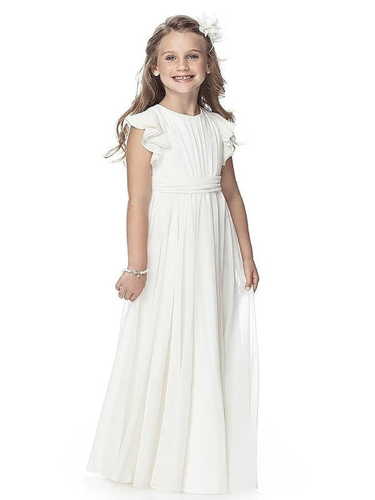 Sleeveless Scoop Floor-Length A-line/Princess Chiffon Flower Girl Dresses