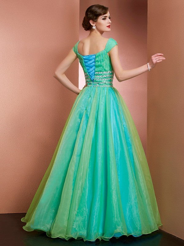 Shoulder Long Beading Ball the Off Gown Sleeveless Satin Quinceanera Dresses